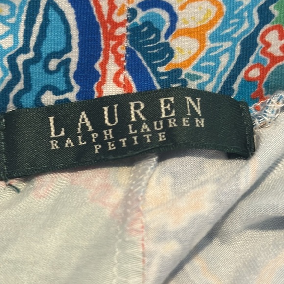 Lauren Ralph Lauren Multicolor Paisley Boho Wide leg flowy pants. Petite - Picture 7 of 7